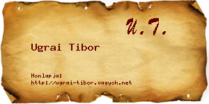 Ugrai Tibor névjegykártya